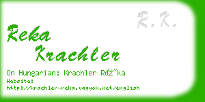 reka krachler business card